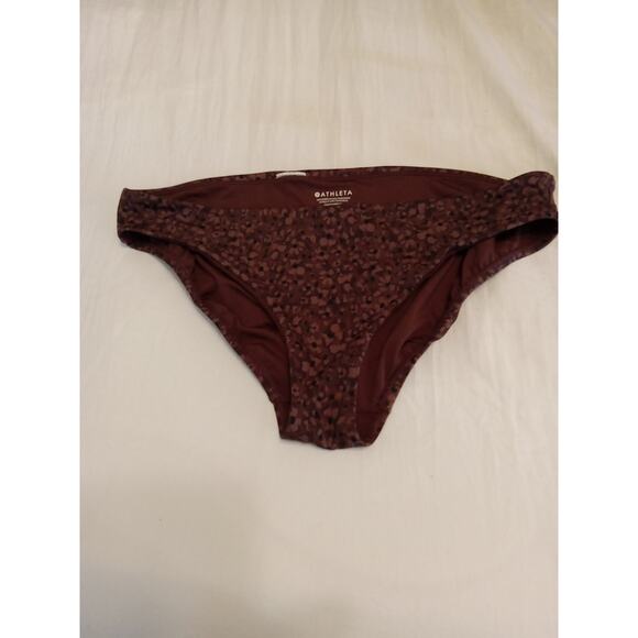 Athleta Large Bikini Bottom Animal Print Brown #657723 - Picture 1 of 5